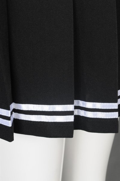 GH205 manufacturing bust cheerleading skirt custom pleated cheerleading skirt rehearsal invisible zipper cheerleading skirt supplier  a line cheer skirt detail view-2